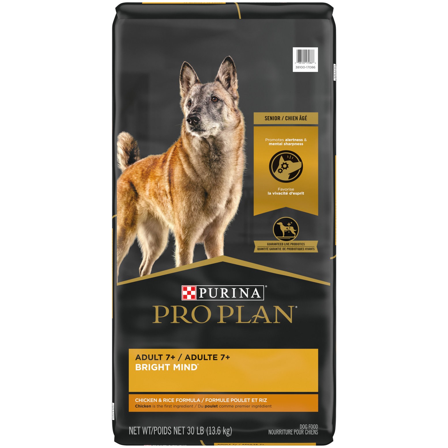 Pro Plan Bright Mind Chicken Rice Dry Dog Food 13.6kg